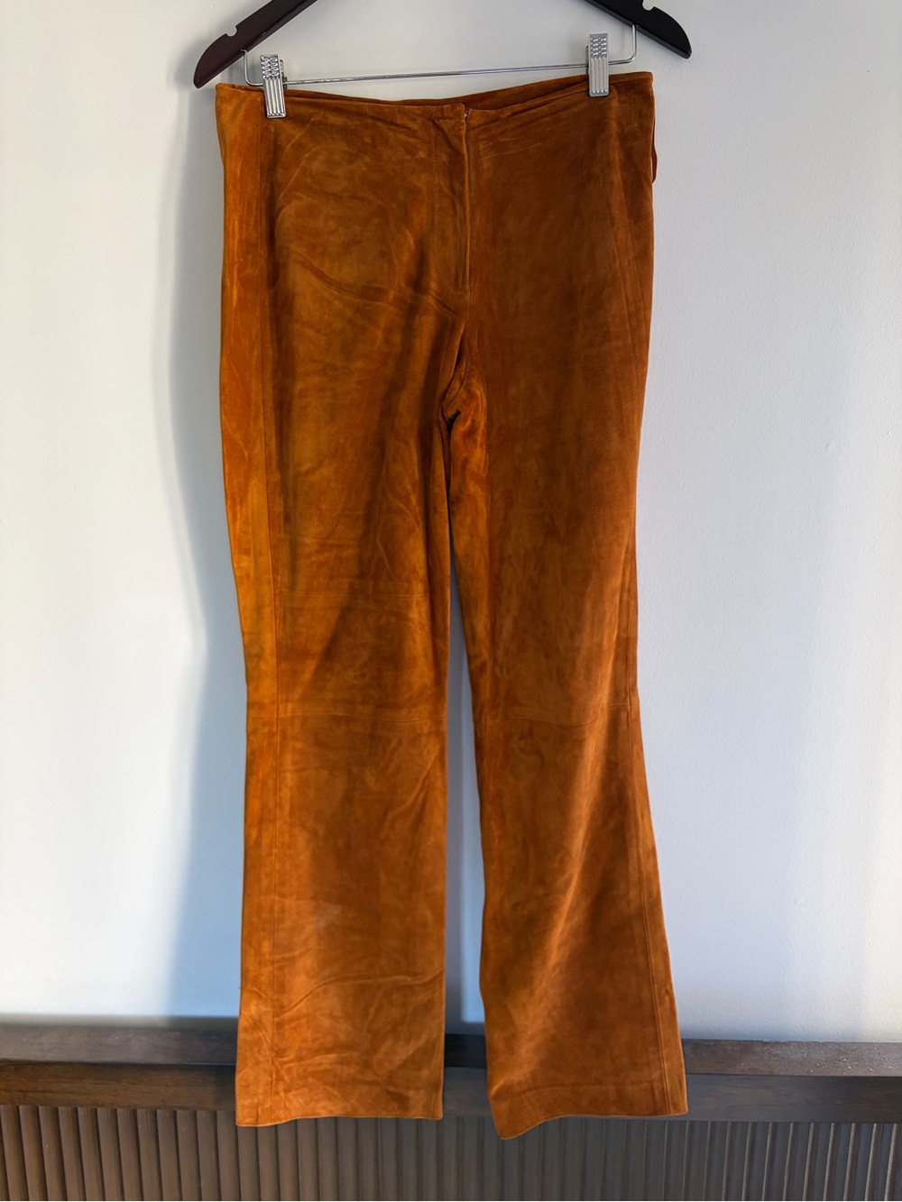 DKNY Vintage 100% Suede Brown Pants - Size 6